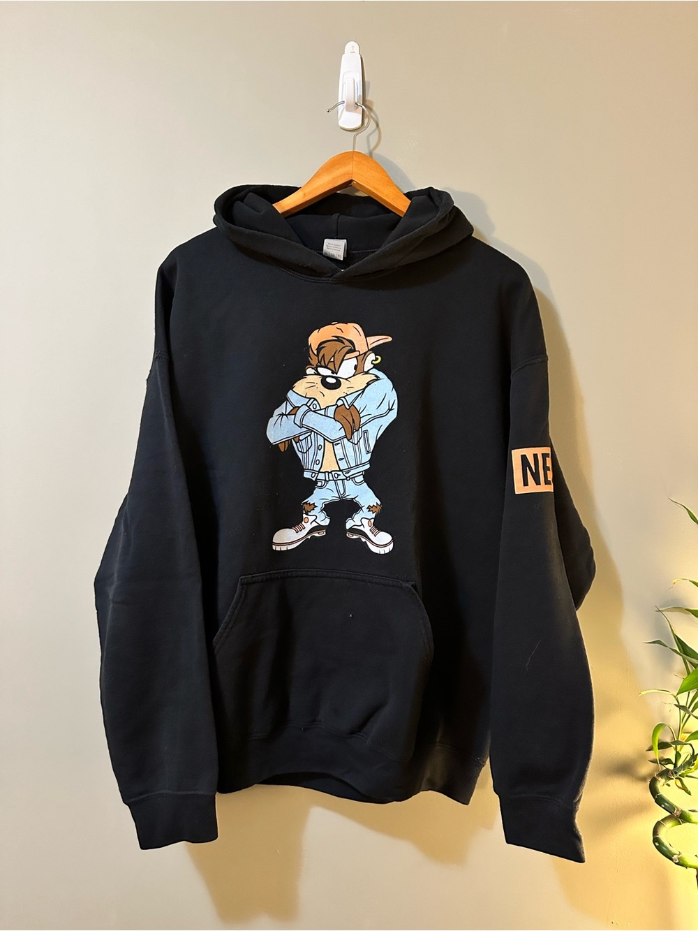 Black Graphic Tazmania Hoodie